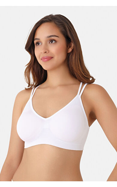 Beyaz Dikişsiz Kaplı Bralet