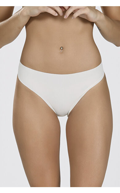 Ekru Görünmez İz Yapmaz Seamless Külot