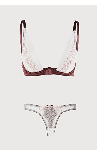 NBB Ekru Kindly Kapsız Sütyen Takım