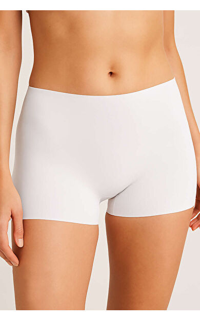 Ekru Lazer Kesim İz Yapmaz Short