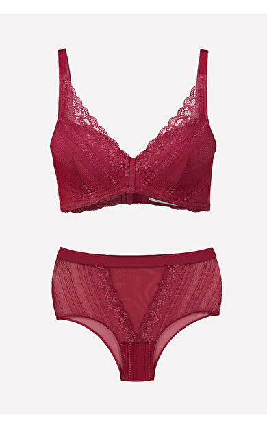 NBB Fuşya Glam Lace Destekli Sütyen Takımı