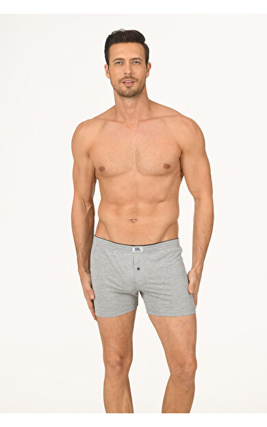 Gri Lighten Up Düğmeli  Boxer