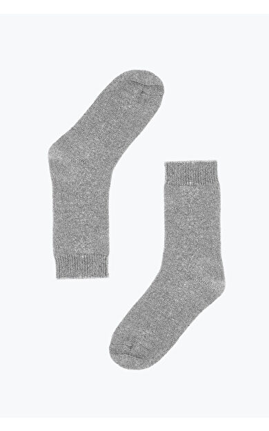 NBB Gri Purista Soft Uzun Soket Çorap