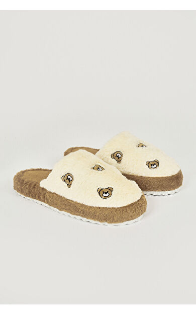 NBB Kahve Ayıcıklı Kapalı Ev Terliği