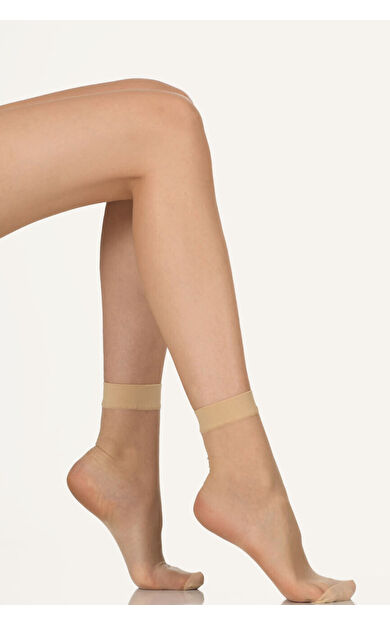 Kaşmir Tam Parlak 15 Denye Burunlu Soket Çorap