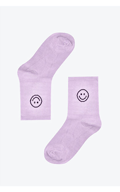 NBB Lila Smile Bamboo Soket Çorap