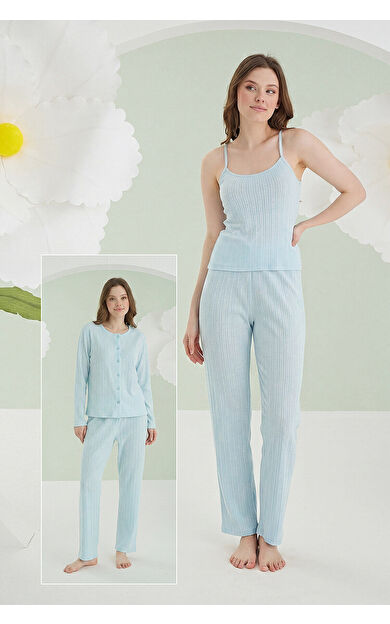 Mavi Loungewear Pintel 3lü Pijama Takımı