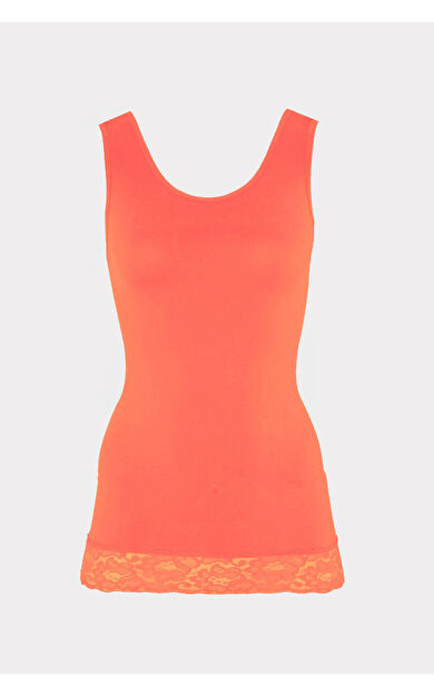 NBB Oranj Seamless Dantelli Geniş Askılı Atlet