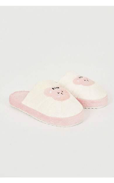 Pembe Eğlenceli Figür Ev Terliği