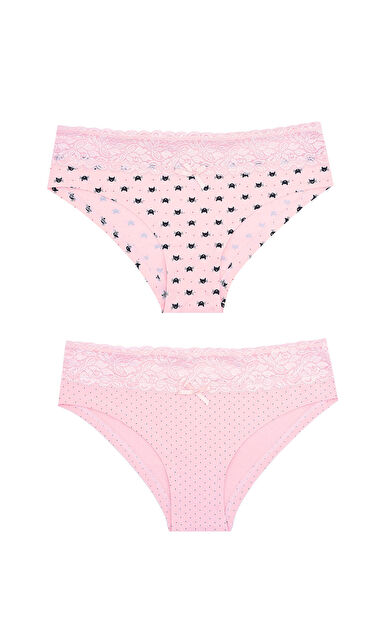 NBB Pudra Dantelli 2li Hipster Külot