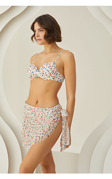 NBB Renkli Triana Yandan Bağlamalı Etek Pareo