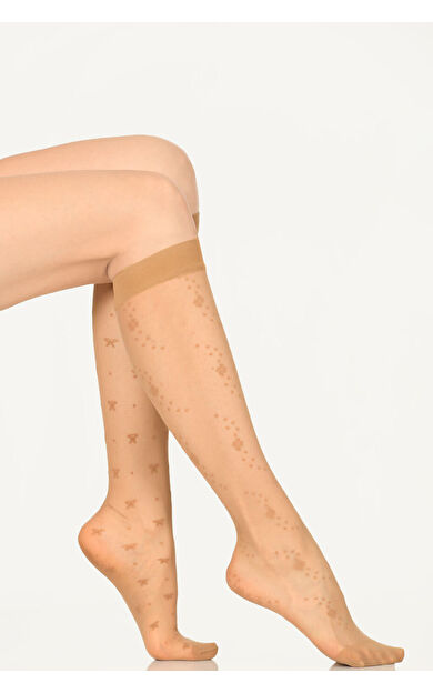 NBB Sahra Desenli 20 Denye Diz Altı Çorap