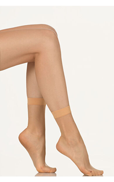 Sahra Tam Parlak 15 Denye Burunlu Soket Çorap