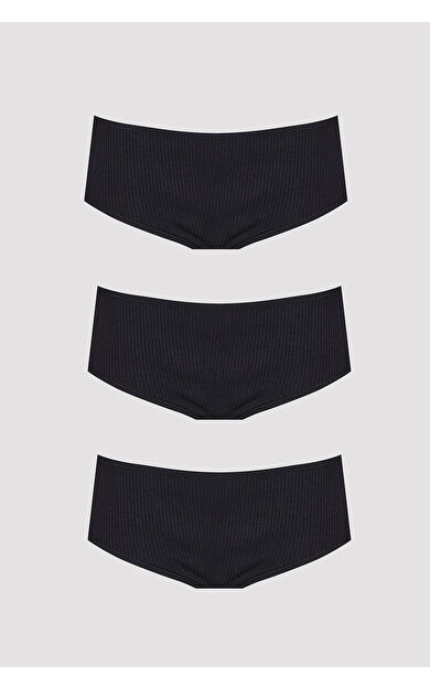 NBB Siyah 3lü Kaşkorse  Yüksek Bel Külot