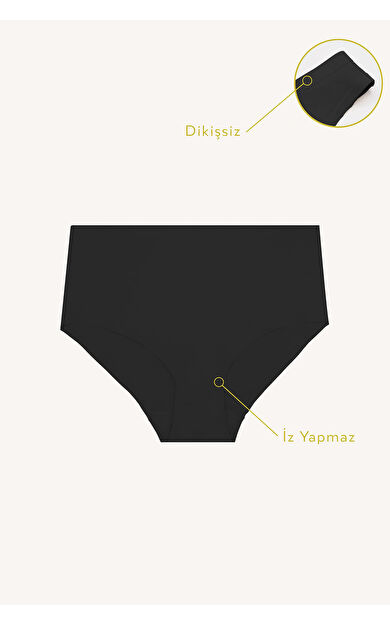 NBB Siyah Cushy İz Yapmaz Yüksek Bel Külot