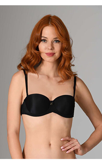 NBB Siyah Destekli Straplez Sütyen