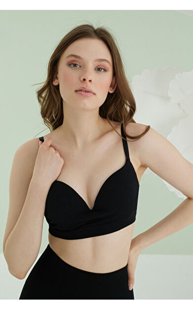 NBB Siyah Dikisşiz Süper Push Up Sütyen