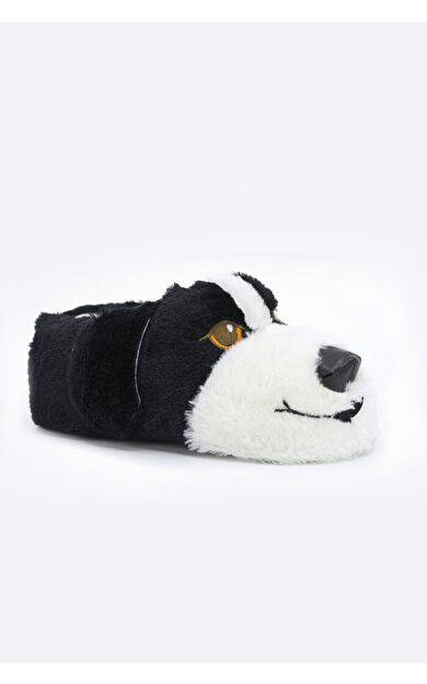 Siyah Köpek Figürlü Panduf