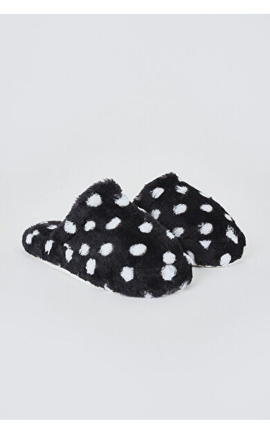 Siyah Puantiyeli Ev Terliği