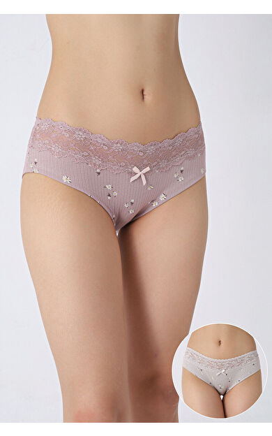 Soft Lavanta Gri 2li Hipster Külot