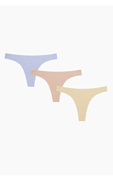 NBB Ten Mavi Cappuccino 3lü Lazer Kesim Tanga