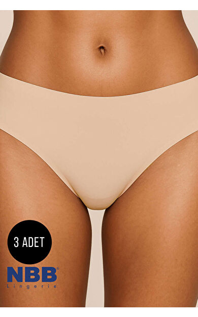 Ten Rengi 3lü Lazer Kesim İz Yapmaz Basic Külot