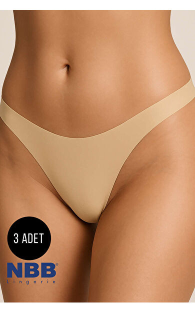 Ten Rengi 3lü Lazer Kesim İz Yapmaz Tanga