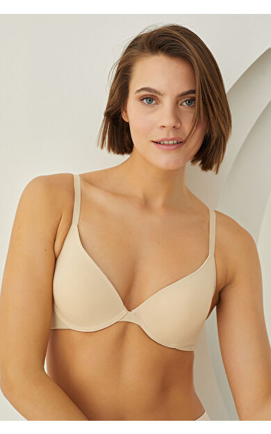 Ten Rengi Hafif Destekli Tulum Kol Tek Sütyen