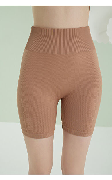 Vizon Dikişsiz Yüksek Bel Kısa Tayt