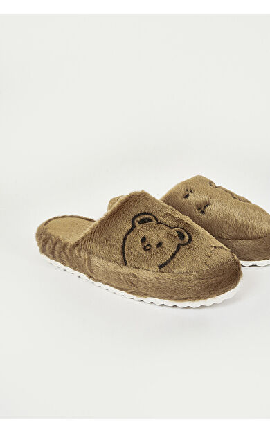 Vizon Yandan Ayıcıklı Ev Terliği