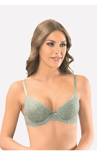 NBB Yeşil Dantelli Destekli Sütyen