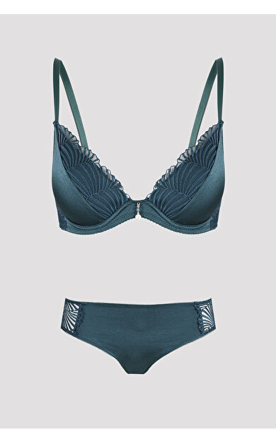 NBB Zümrüt Yeşili Hafif Destekli Sütyen Takımı