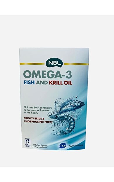 NBL Omega-3 Fish and Krill Oil 50 Kapsül- SKT: 08/2028