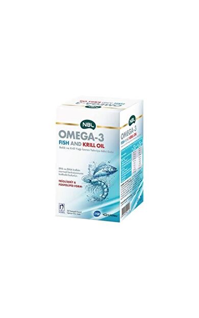 NBL Omega-3 Fish and Krill Oil 50 Kapsül- SKT: 08/2028