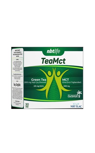 NBT Life TeaMCT Orta Zincirli Trigliserid ve Yeşil Çay içerikli 30 Saşe
