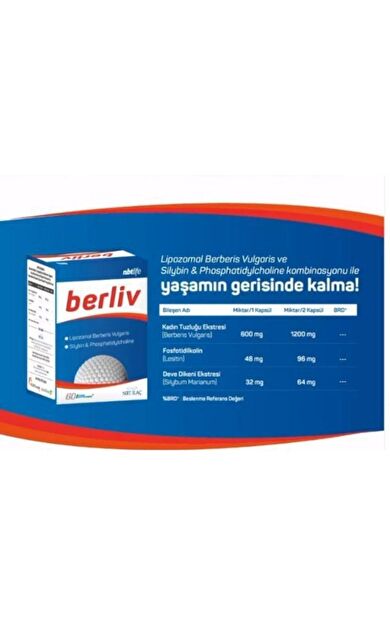 Nbt Life Berliv Lipozamal Berberin 60 Kapsül