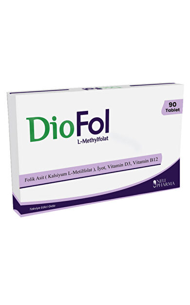 Diofol Folik Asit - Vitamin D3 İçeren Takviye Edici Gıda 90 Tablet