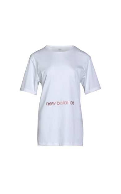 New Balance WTT1955-WT Glitter Print Tee Unisex Tişört
