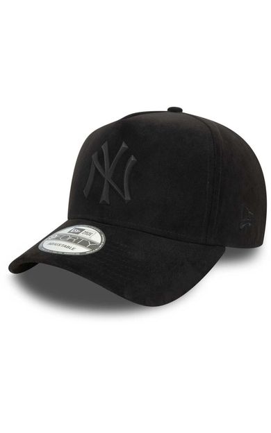 New Era Faux Suede 9FORTY E-Frame New York Yankees unisex siyah şapka 60580814