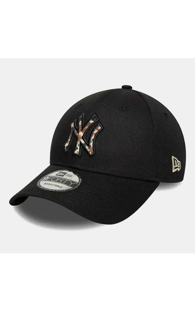 New Era Faux Pony Infill 9FORTY New York Yankees unisex siyah/fildişi şapka 60844109