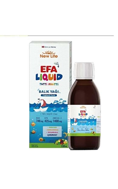New Life Efa Liquid Tutti Frutti Balık Yağı Şurup