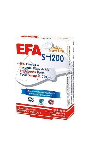 New Life Efa S-1200 Balık Yağı 90 Kapsül