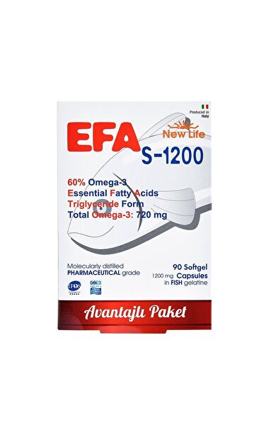 New Life Efa S-1200 Omega-3 90 Kapsül