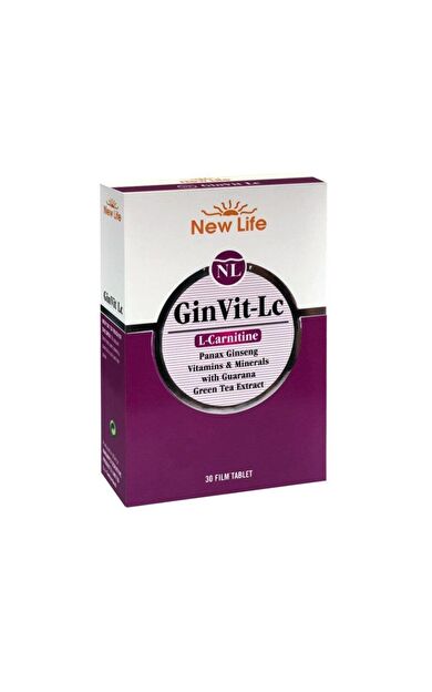 New Life GinVit-Lc L- Carnitine 30 Film Tablet