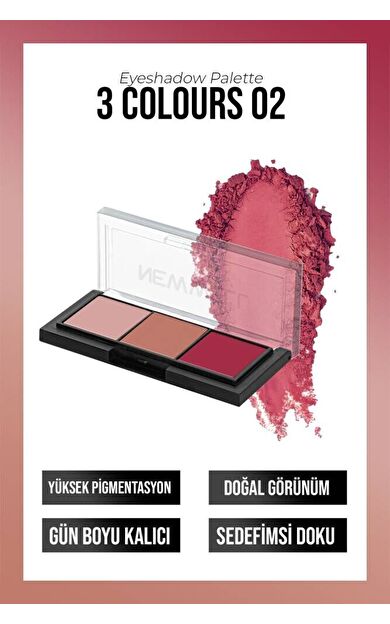 Porcelain Make Up 3lü Far Paleti No02