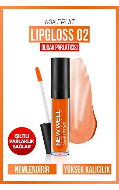 Mix Fruit Lipgloss 02-Karışık Meyve Aromalı Dudak Parlatıcısı 8 ML