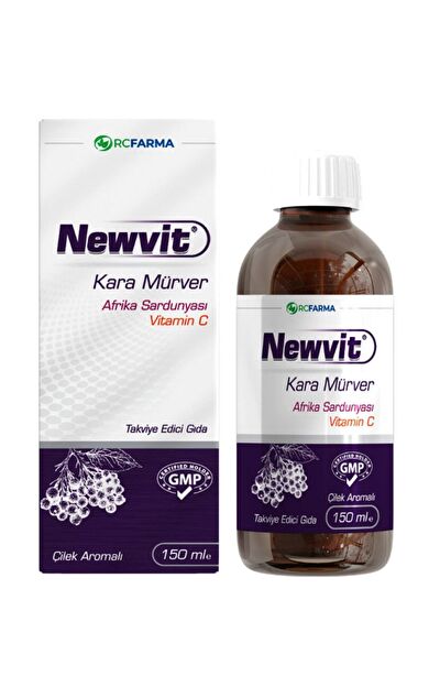 Newvit Kara Mürver & Afrika Sardunyası İçeren Takviye Edici Gıda 150 ml