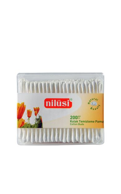 Nilüsi Dikdörtgen Kutu Kulak Temizleme Pamuğu 200'Lü