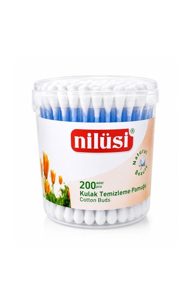 Nilüsi Yuvarlak Kutu Kulak Temizleme Pamuğu 200'Lü
