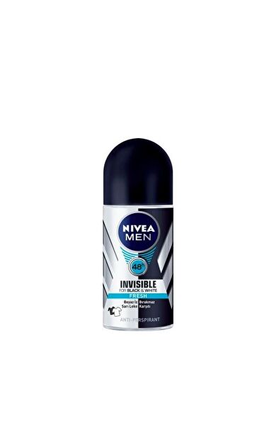 Nivea Deodorant Roll-On Invisible Black&White Fresh Erkek 50 Ml